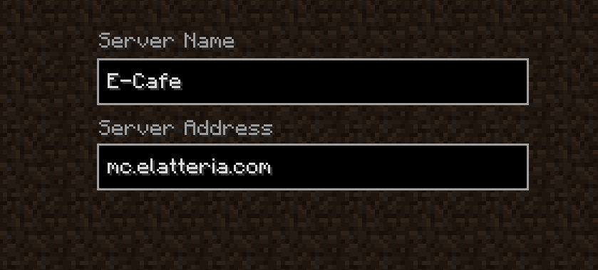 Add E-Cafe Minecraft server